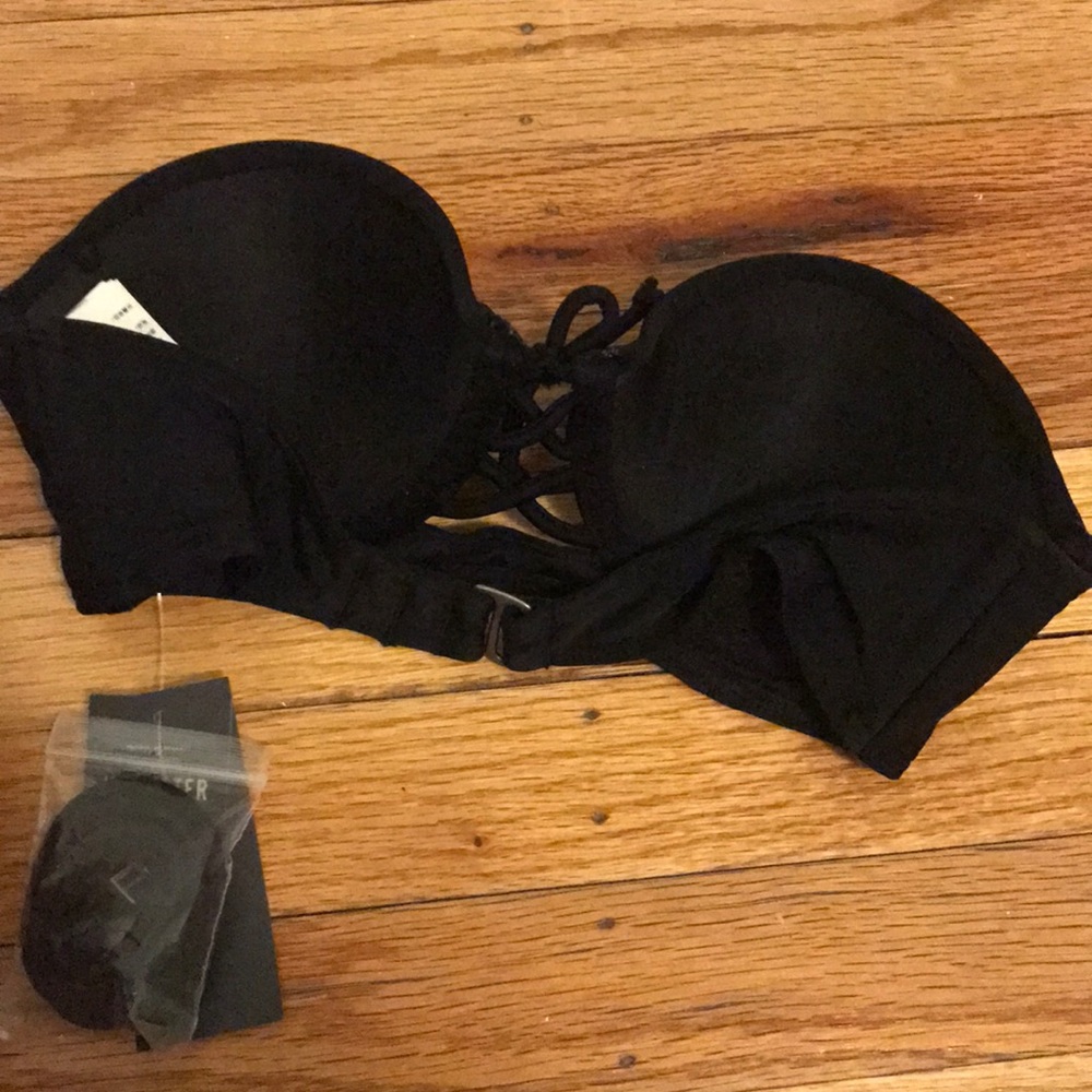 Hollister Black Bikini Push Up Bra Top XS - Picture 2 of 2